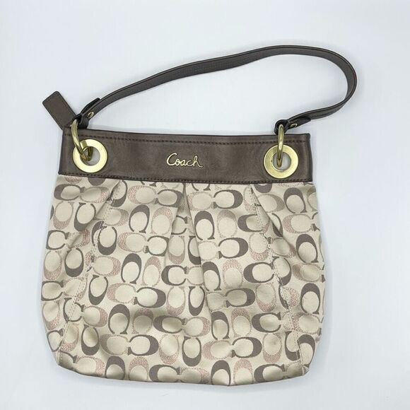 Coach Ashley Signature Metallic Handbag - Picture 1 of 16